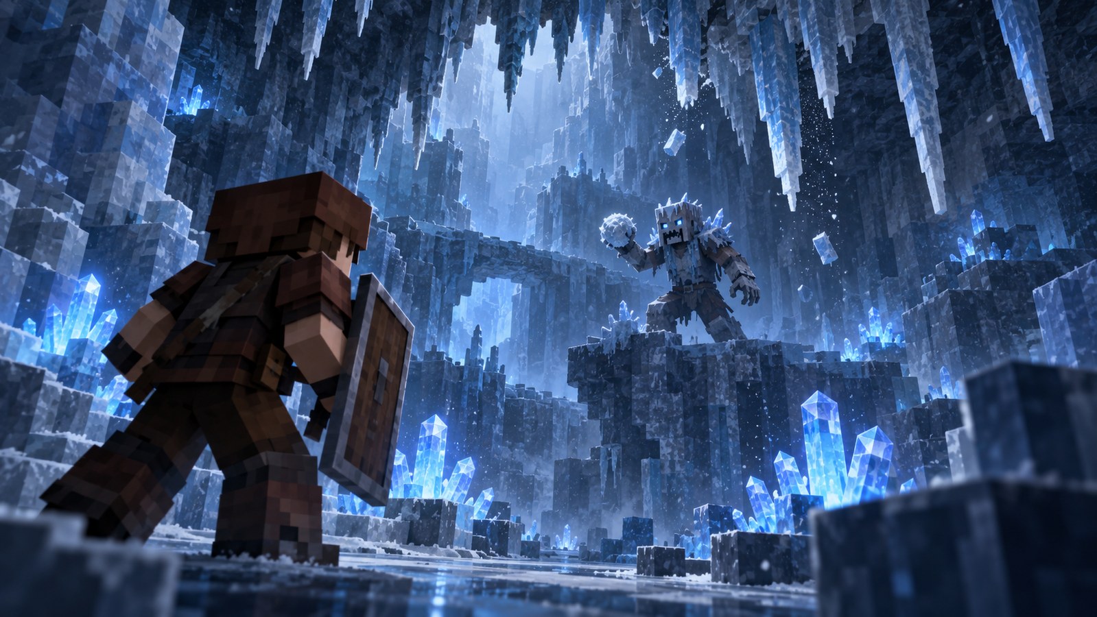 Minecraft Bedrock 26.60.29 buz mağaraları için hazırlanmış temsili kapak görseli